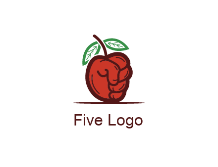red apple for beverage logo