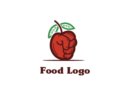 red apple for beverage logo