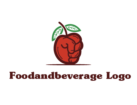 red apple for beverage logo