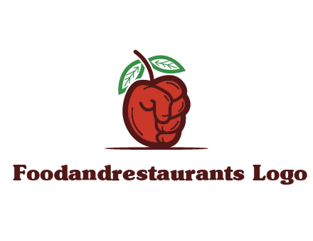 red apple for beverage logo