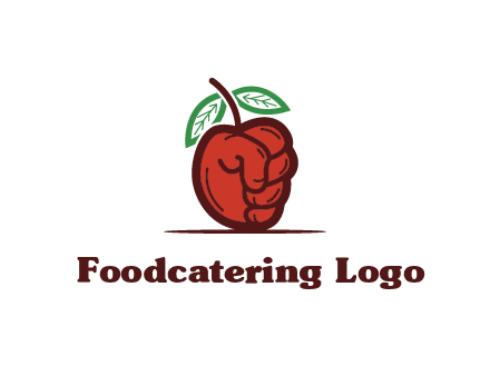 red apple for beverage logo