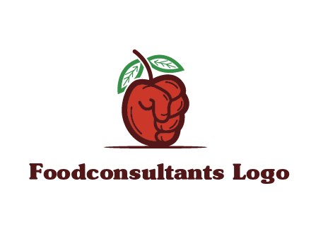 red apple for beverage logo