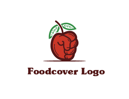 red apple for beverage logo