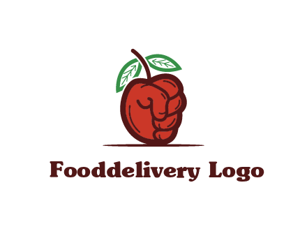 red apple for beverage logo