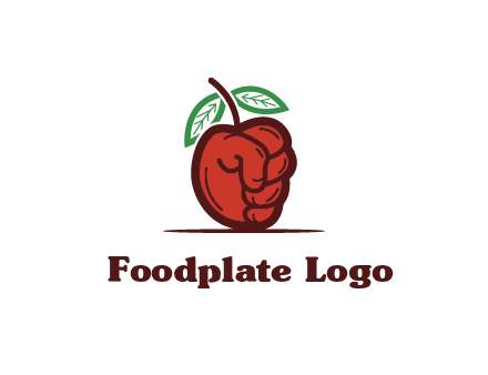 red apple for beverage logo