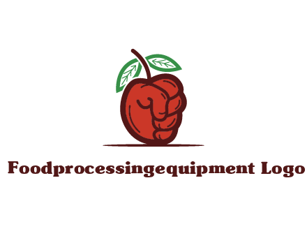 red apple for beverage logo