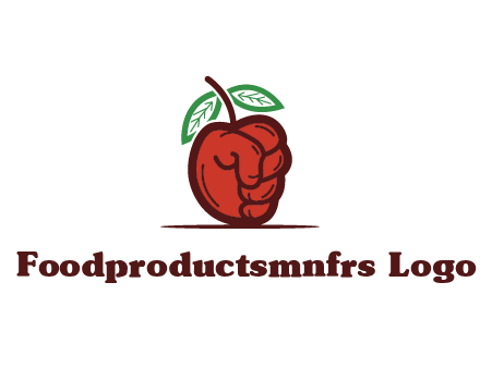 red apple for beverage logo