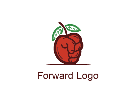 red apple for beverage logo