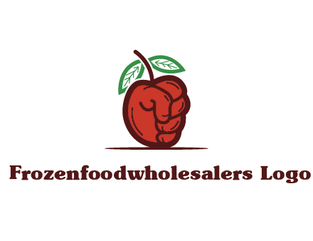 red apple for beverage logo