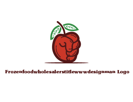 red apple for beverage logo