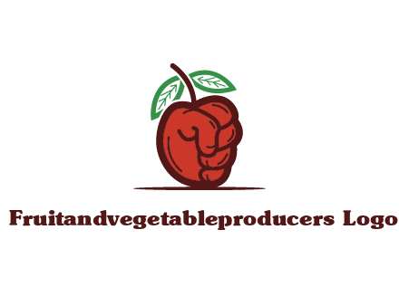 red apple for beverage logo