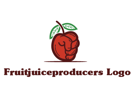 red apple for beverage logo