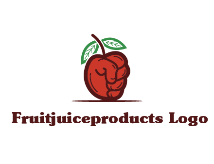 red apple for beverage logo