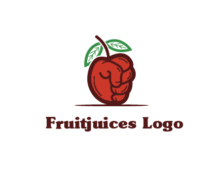 red apple for beverage logo