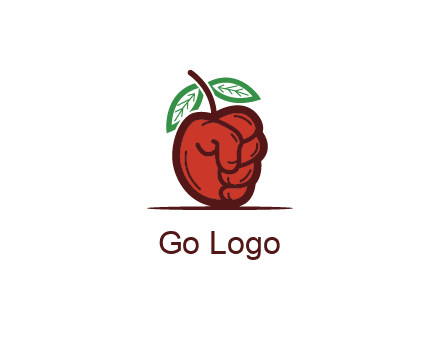 red apple for beverage logo