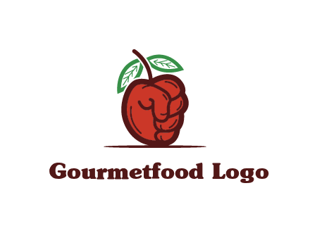 red apple for beverage logo