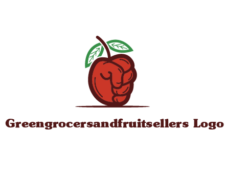 red apple for beverage logo