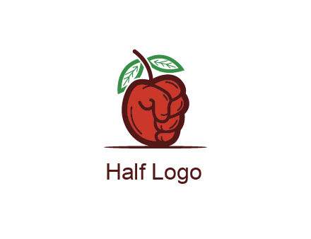 red apple for beverage logo