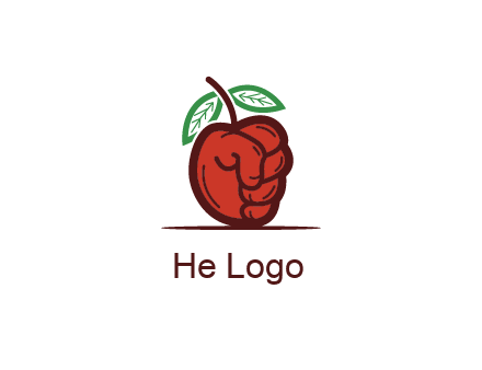 red apple for beverage logo
