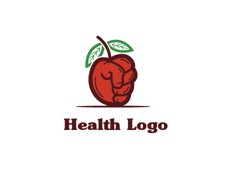 red apple for beverage logo