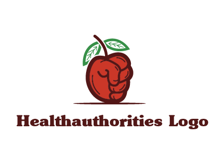 red apple for beverage logo