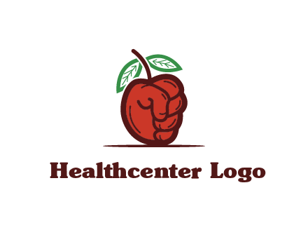 red apple for beverage logo