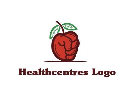 red apple for beverage logo