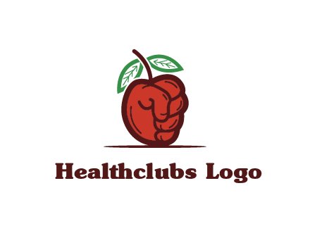 red apple for beverage logo