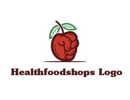 red apple for beverage logo