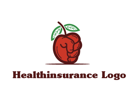 red apple for beverage logo