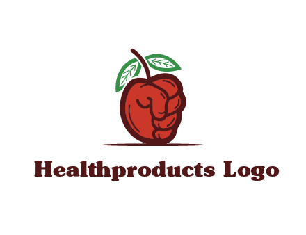 red apple for beverage logo