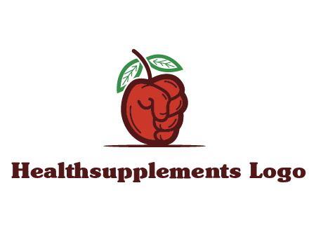 red apple for beverage logo