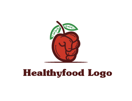 red apple for beverage logo
