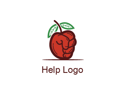 red apple for beverage logo