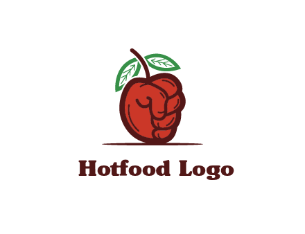 red apple for beverage logo