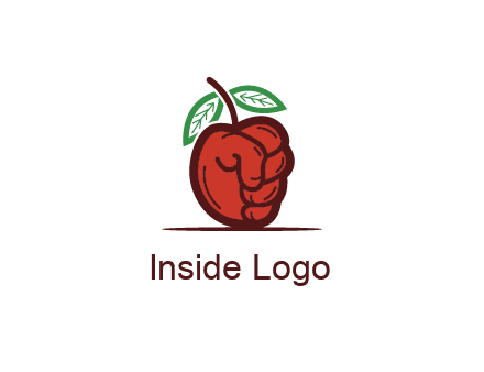 red apple for beverage logo