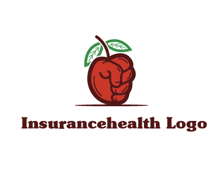 red apple for beverage logo