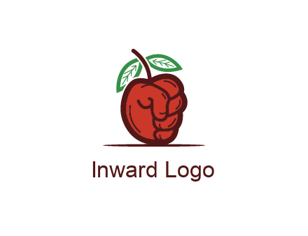 red apple for beverage logo