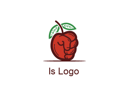 red apple for beverage logo