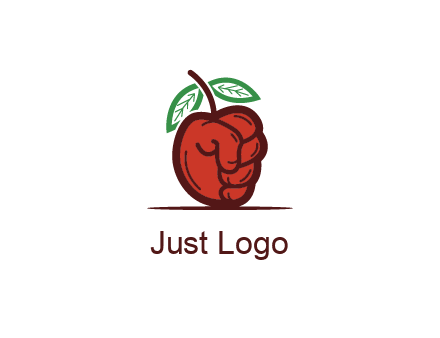 red apple for beverage logo
