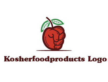 red apple for beverage logo