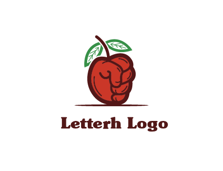 red apple for beverage logo