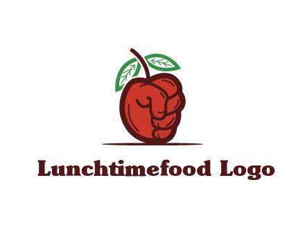 red apple for beverage logo