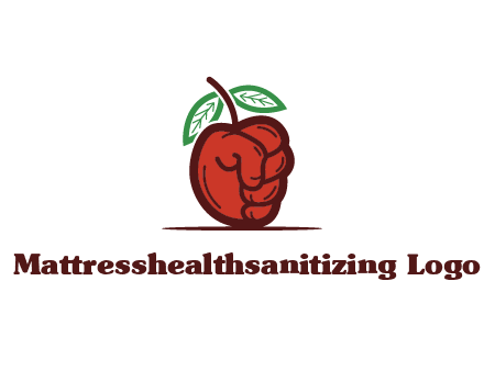 red apple for beverage logo