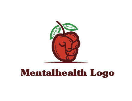 red apple for beverage logo