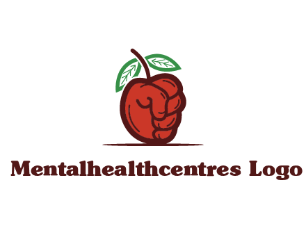 red apple for beverage logo