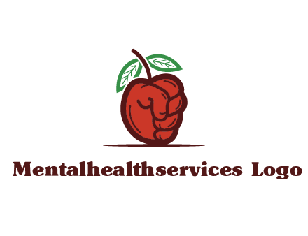 red apple for beverage logo