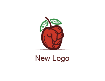 red apple for beverage logo