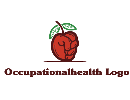red apple for beverage logo
