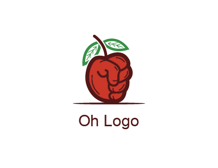 red apple for beverage logo